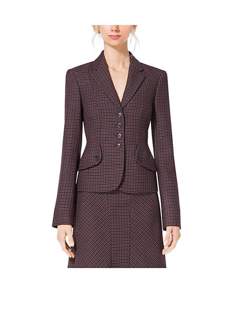 michael kors guncheck wool tweed suit|Michael Kors Checked Wool.